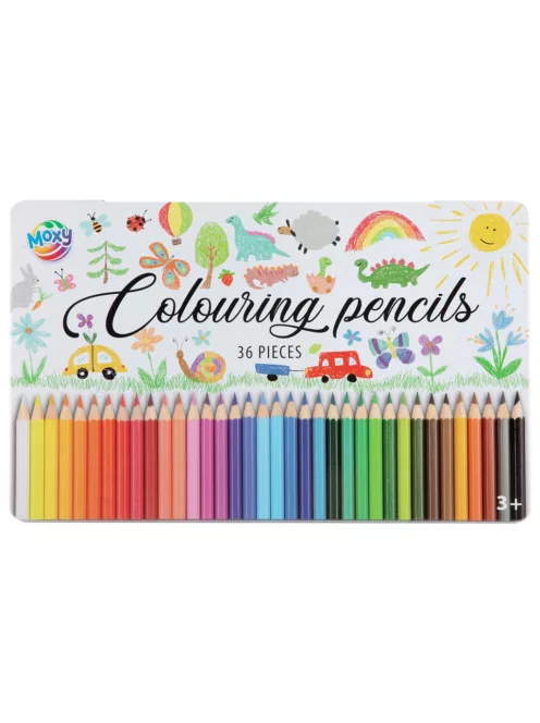 Moxy Színesceruza készlet fém dobozban Grafix