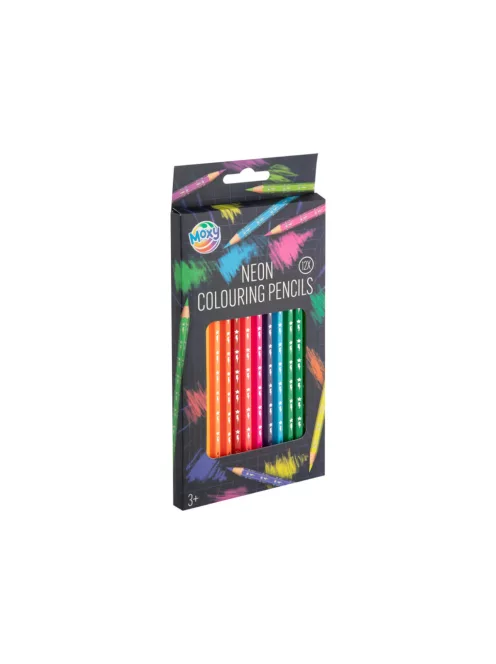 Moxy neon színű színesceruza készlet 12 db-os Grafix