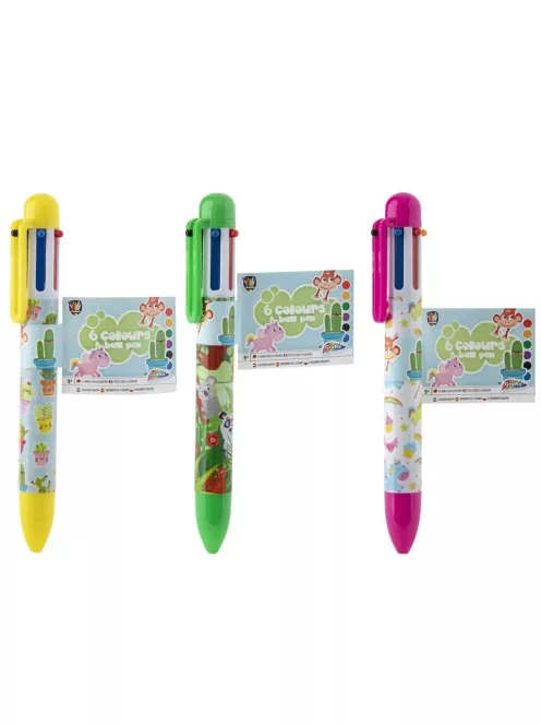 6 színű toll többféle állatos mintával Grafix