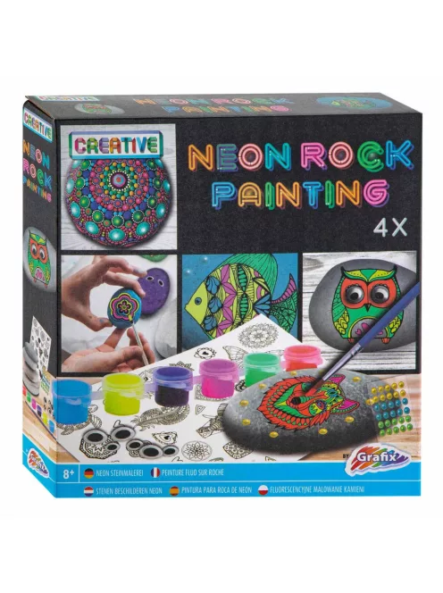 Moxy neon kövek, kavics festő készlet Grafix