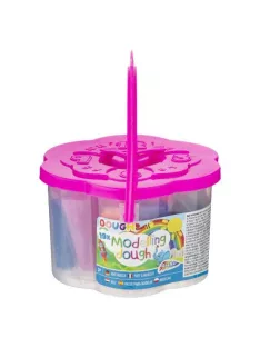   Moxy gyurma készlet vödörben 19 színnel, rózsaszín Grafix