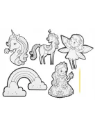 Karckép matrica készítő készlet, unikornisos Grafix