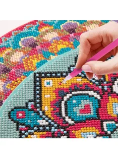   Mandala gyémántszemes kép kreatív készlet, Rózsaszín Grafix