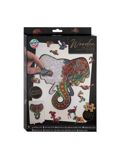 Fa puzzle Elefánt, ÚJ 132 db-os Grafix