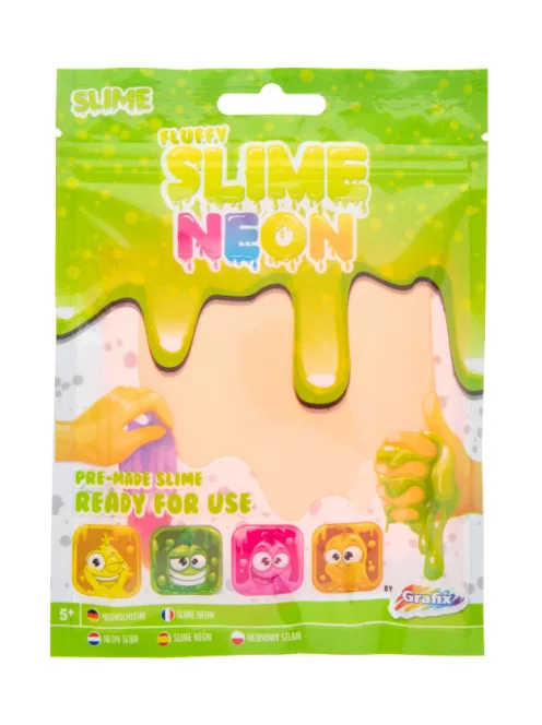 Neon színű puha slime, Narancssárga Grafix