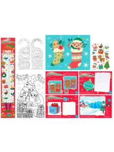   Hordozható karácsonyi foglalkoztató és színező csomag, Grafix