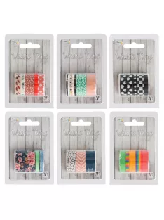   Washi tape dekor szalag 3db-os 3 méteres, többféle CraftArt