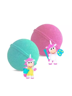   Craze Inkee VEGAN fürdőgolyó unikornis figurával, banán aromával