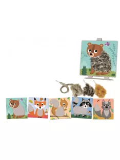   Puha képek fűzős kreatív játék, Erdei állatok CreaLign