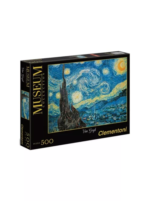 PUZZLE MUSEUM COLLECTION  500 DB-OS  VAN GOGH Starry Night CLEMENTONI