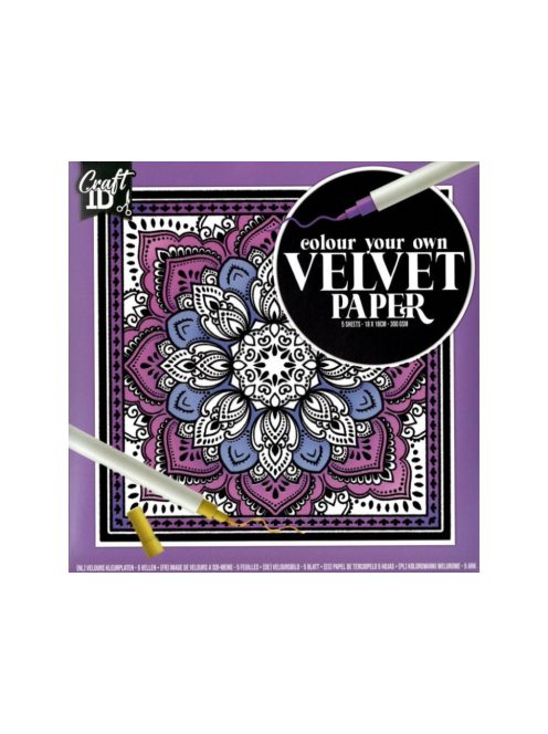 Bársony színező lapok, Mandalák CraftArt