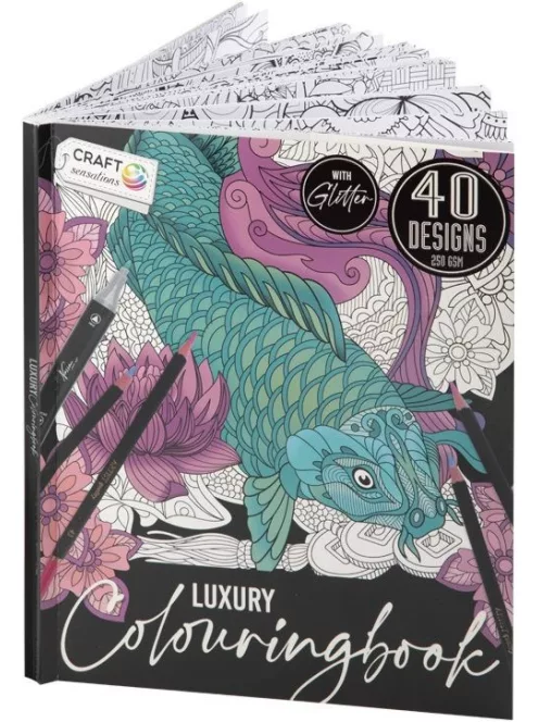 Prémium színező könyv 40 képpel, Halacskás CraftArt