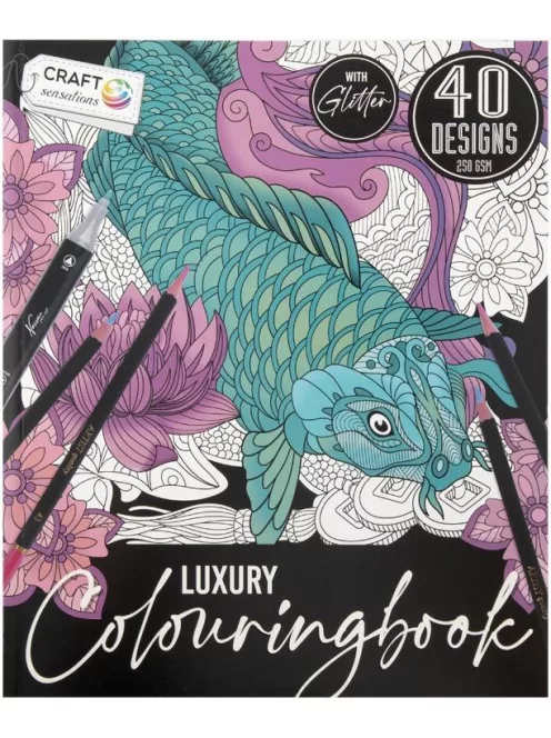 Prémium színező könyv 40 képpel, Halacskás CraftArt