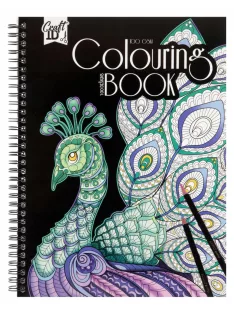 Spirálozott színező füzet 100 képpel, páva CraftArt
