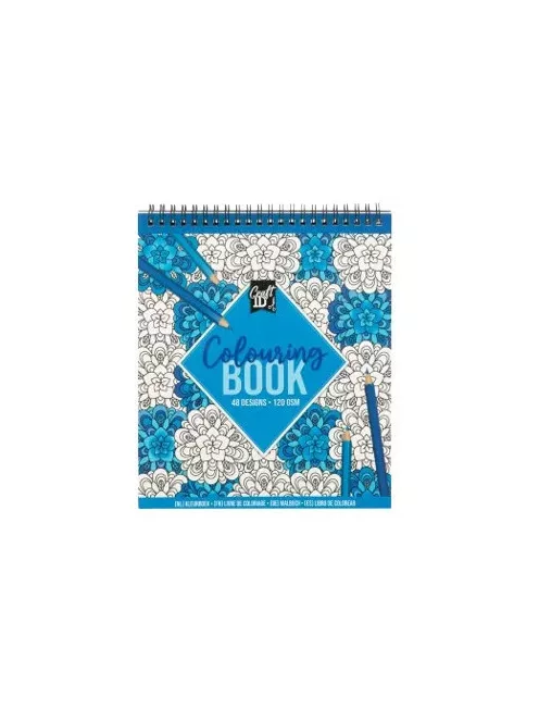 CraftID Spirálozott színező füzet 48 képpel, Kék CraftArt