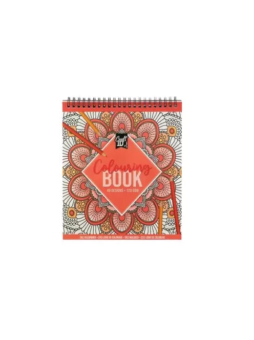 CraftID Spirálozott színező füzet 48 képpel, Narancssárga CraftArt