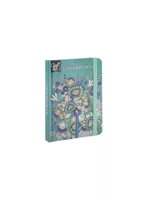 CraftID Színezőfüzet gumiszalaggal 50 lapos, zöld CraftArt