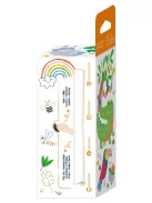Kihúzható mini színező 4 db marokkrétával, Szafari Haku Yoka