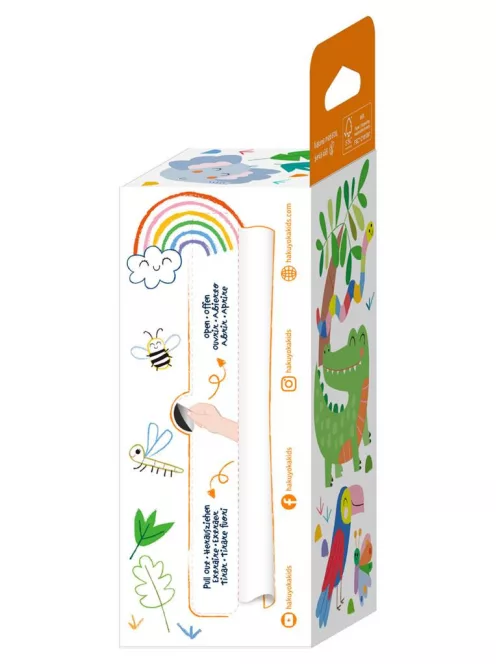 Kihúzható mini színező 4 db marokkrétával, Szafari Haku Yoka