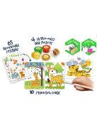 Első festő és matricázós készletem 4db kimosható festékkel, Erdei állatok Haku Yoka