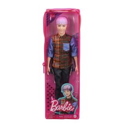 Barbie Fashionista barátok fiú baba (lila hajú)