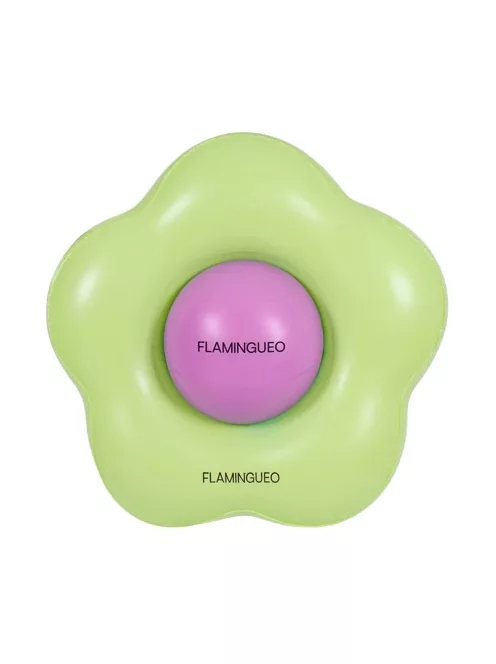 BONNIE nagyméretű zöld virág alakú úszógumi fánk lila strandlabdával Flamingueo