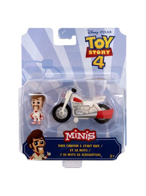 Toy Story 4: Duke Caboom karakter és kaszkadőr motorja mini figuraszett - Mattel