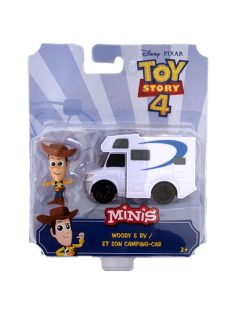   Toy Story 4: Woody karakter és kemping autója mini figuraszett - Mattel