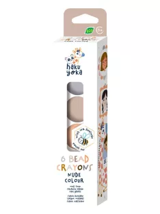   Marokkréta gyöngyök méhviaszos készlet 6 db-os, Natúr színek Haku Yoka