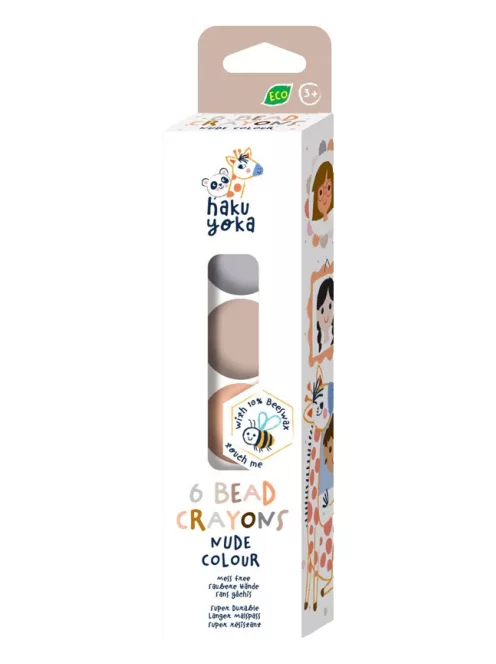 Marokkréta gyöngyök méhviaszos készlet 6 db-os, Natúr színek Haku Yoka