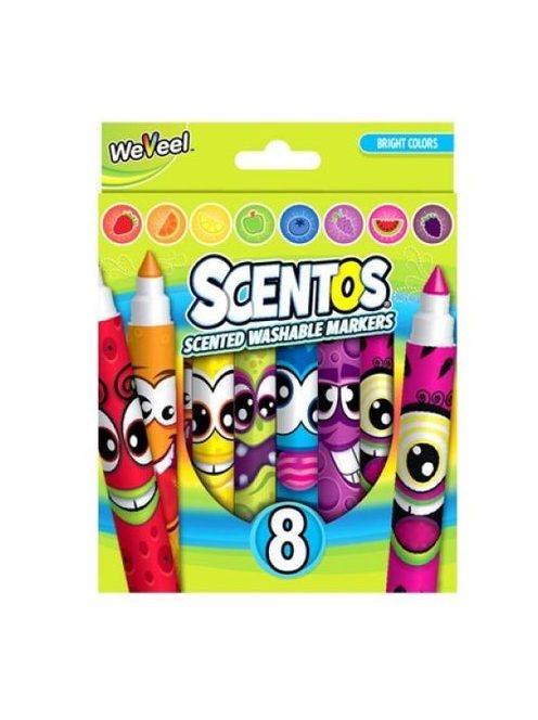 Scentos illatos élénk színű filctoll 8db-os