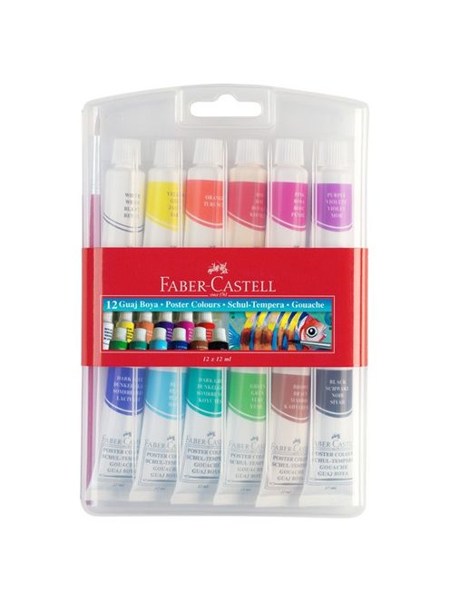 Faber-Castell: Tubusos tempera készlet 12db-os