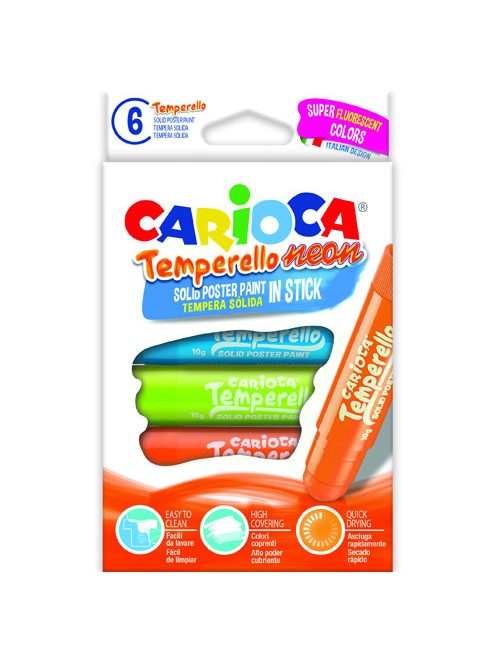 Carioca Neon tempera stick 6 db-os