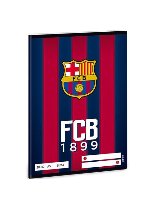 FC Barcelona sima füzet A/5 gránátvörös-kék