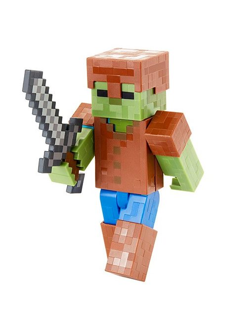 Minecraft: Zombi páncélban karakter figura - Mattel