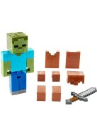 Minecraft: Zombi páncélban karakter figura - Mattel