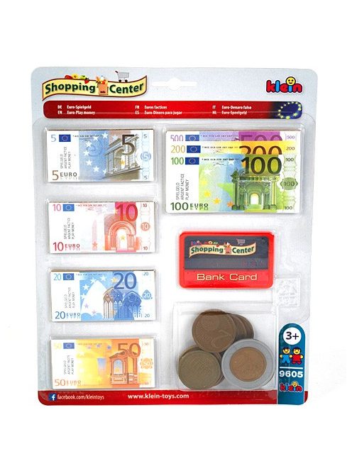 Euro játékpénz bankkártyával - Klein Toys