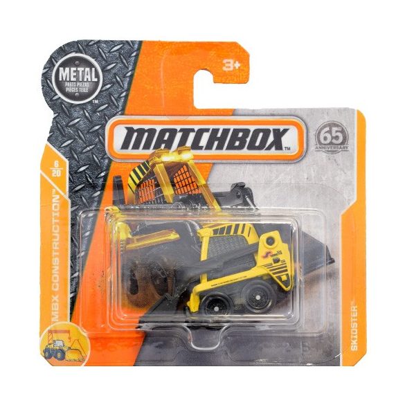 Matchbox: Skidster kisautó sárga-fekete 1/64 - Mattel