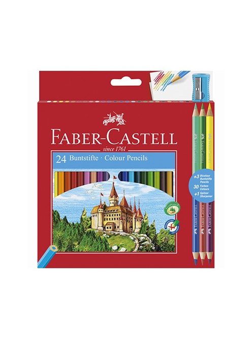 Faber-Castell: Színesceruza készlet 24+3 db