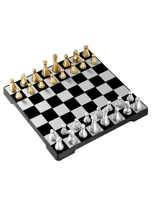 Mágneses úti sakk arany-ezüst