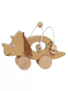   Fa készségfejlesztő gurulós dinoszaurusz abakusszal Jabadabado