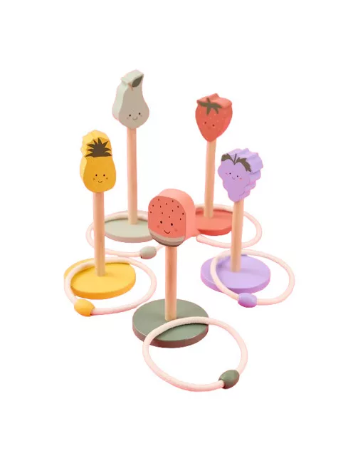 Fa karikadobáló játék gyümölcsmintákkal JaBaDaBaDo