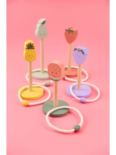 Fa karikadobáló játék gyümölcsmintákkal JaBaDaBaDo