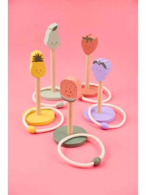 Fa karikadobáló játék gyümölcsmintákkal JaBaDaBaDo