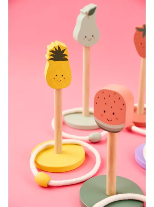 Fa karikadobáló játék gyümölcsmintákkal JaBaDaBaDo