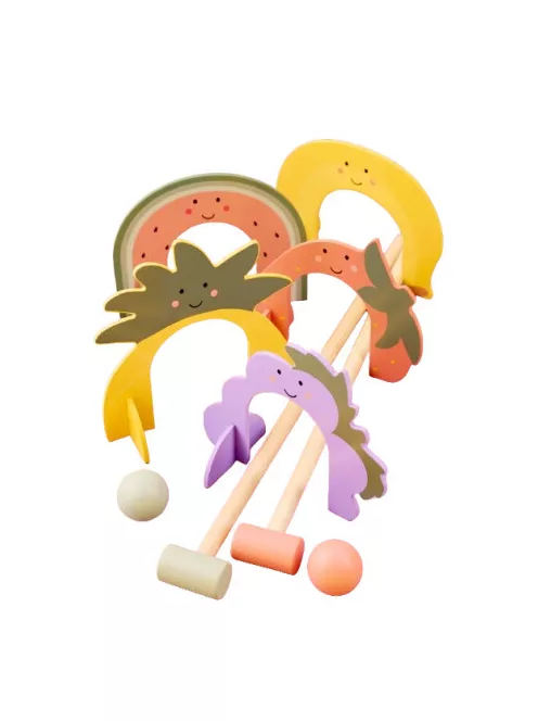 Krokett kültéri labdajáték fából JaBaDaBaDo