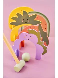 Krokett kültéri labdajáték fából JaBaDaBaDo