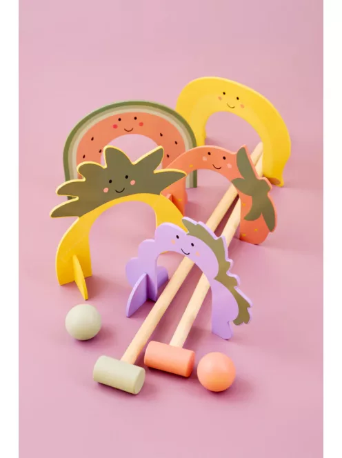 Krokett kültéri labdajáték fából JaBaDaBaDo