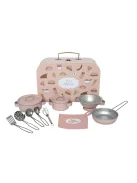 Konyhai készlet böröndbe csomagolva, pasztell rózsaszín Jabadabado