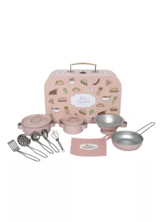   Konyhai készlet böröndbe csomagolva, pasztell rózsaszín Jabadabado